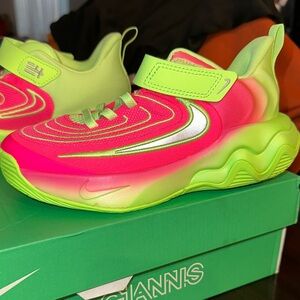 Brand new Nike Kids' Vibrant Green and Pink Sneakers